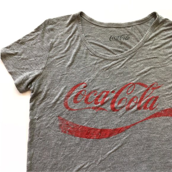 Coca Cola Tops - *3/$25* Gray & Red Cola-Cola Graphic Tee